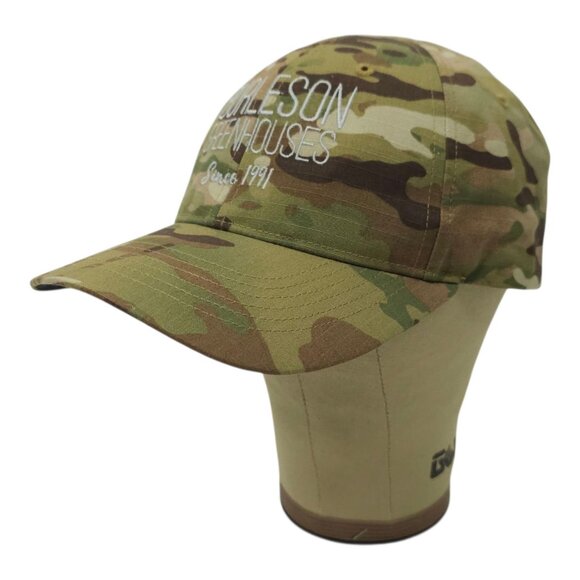 Burleson Greenhouses Camo Strapback Cap Hat Trucker Baseball Structured Style - Picture 2 of 14